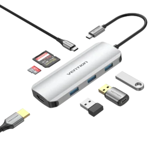 Vention USB C 7in 1,Type C to HDMI USB 3.0 3Ports